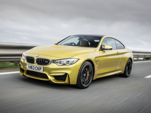 обоя автомобили, bmw, желтый, 2014г, f82, uk-spec, coupе, m4