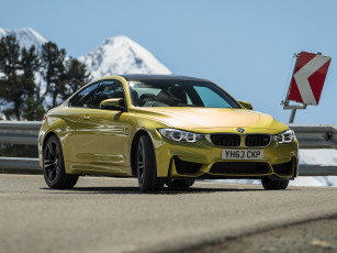 Картинка автомобили bmw желтый 2014г uk-spec f82 coupе m4