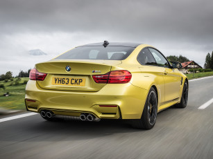 Картинка автомобили bmw желтый 2014г uk-spec f82 m4 coupе