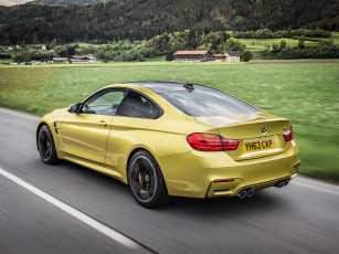 Картинка автомобили bmw желтый f82 uk-spec coupе m4 2014г