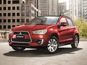 обоя автомобили, mitsubishi, красный, asx, au-spec