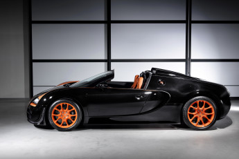 Картинка 2013+bugatti+veyron+grand+sport+vitesse автомобили bugatti тюнинг черный vitesse veyron