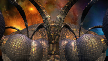 Картинка 3д+графика фракталы+ fractal узор фон цвета