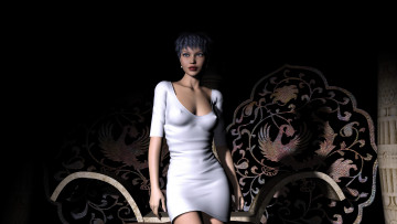 Картинка 3д+графика люди+ people фон девушка взгляд