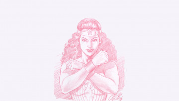 Картинка рисованные люди девушка взгляд супермен