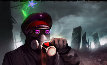 Картинка фэнтези люди романтика апокалипсиса арт капитан