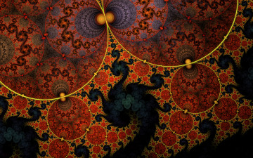 Картинка 3д+графика фракталы+ fractal цвета фон узор