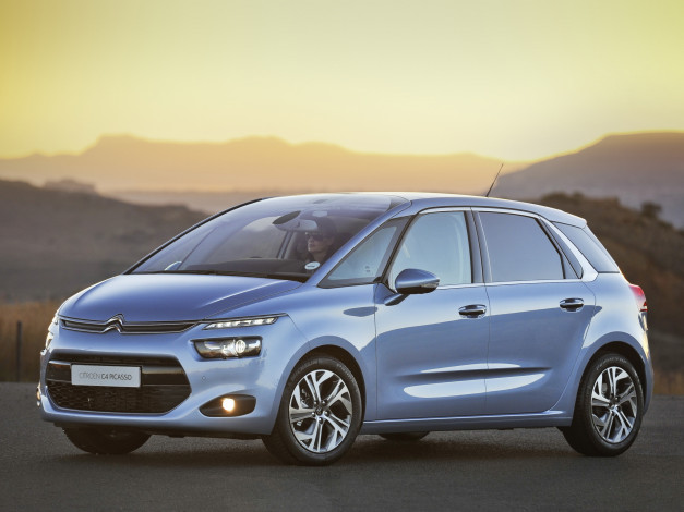 Обои картинки фото автомобили, citroen, голубой, 2014г, picasso, c4, citroеn, za-spec