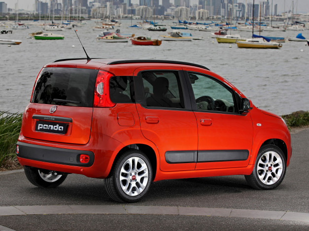 Обои картинки фото автомобили, fiat, 319, 2013г, au-spec, panda, красный