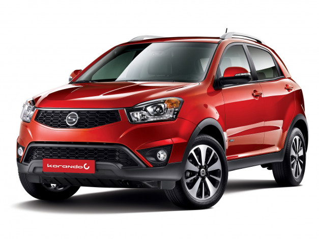 Обои картинки фото автомобили, ssang yong, красный, 2013г, korando, c, ssangyong
