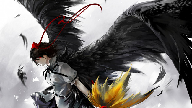 Обои картинки фото аниме, touhou, ангел