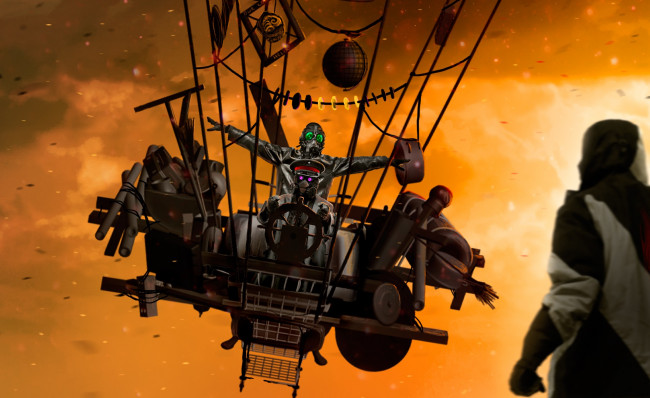 Обои картинки фото фэнтези, люди, парни, романтика, апокалипсиса, арт, небо