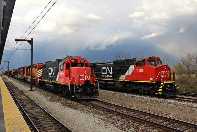 Обои картинки фото техника, поезда, дорога, железная, состав, локомотив, рельсы