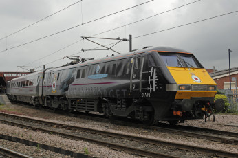 Картинка техника электровозы состав локомотив рельсы дорога железная