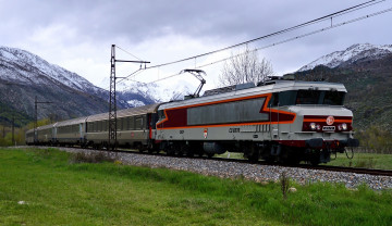 Картинка техника электровозы состав локомотив рельсы дорога железная