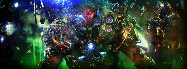 Обои картинки фото фэнтези, роботы,  киборги,  механизмы, киборг, лицо, арт, фантастика, взгляд, cyber, soldier