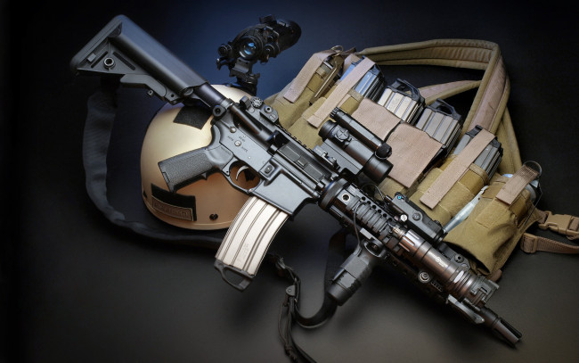 Обои картинки фото оружие, автоматы, m4, прицел, винтовка