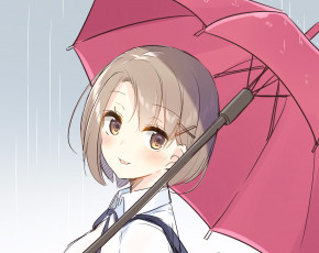 Картинка аниме unknown +другое девочка зонт