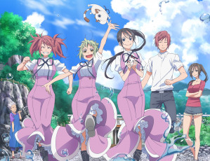 Картинка аниме amanchu парень девушки