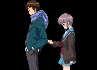 Картинка аниме the+melancholy+of+haruhi+suzumiya пара