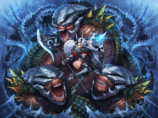 Обои картинки фото фэнтези, красавицы и чудовища, монстры, девушка