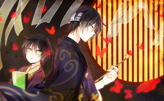 Обои картинки фото аниме, gintama, гинтама, парни