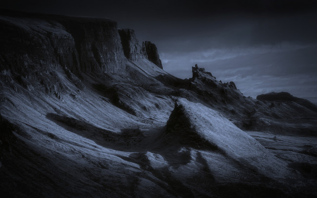 Обои картинки фото природа, горы, ночь