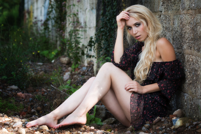 Обои картинки фото девушки, -unsort , блондинки, взгляд, лицо