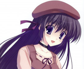 обоя аниме, sola, фон, взгляд, девушка