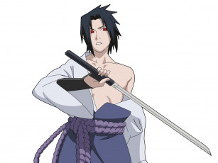 Картинка аниме naruto саске учиха нукенин меч шиноби