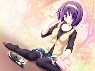 Картинка аниме unknown +другое фон взгляд девушка