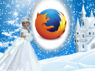 обоя компьютеры, mozilla firefox, логотип, фон