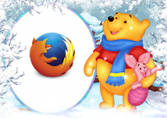 обоя компьютеры, mozilla firefox, логотип, фон