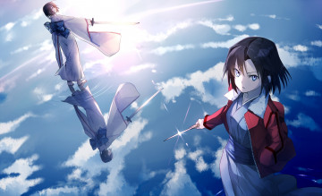 Картинка аниме fate stay+night девушка взгляд фон