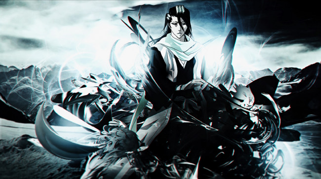 Обои картинки фото аниме, bleach, бьякуя