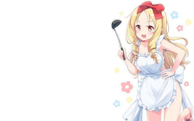 Обои картинки фото аниме, eromanga-sensei, взгляд, фон, девушка