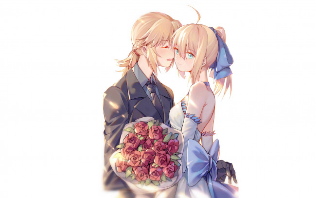 Обои картинки фото аниме, fate, stay night, saber