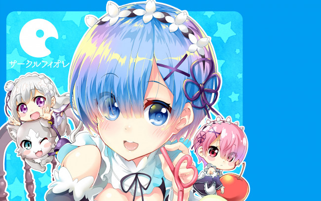 Обои картинки фото аниме, re,  zero kara hajimeru isekai seikatsu, рем