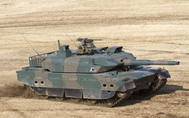Обои картинки фото танки, техника, военная техника, type10, боевой, танк, Япония, основной