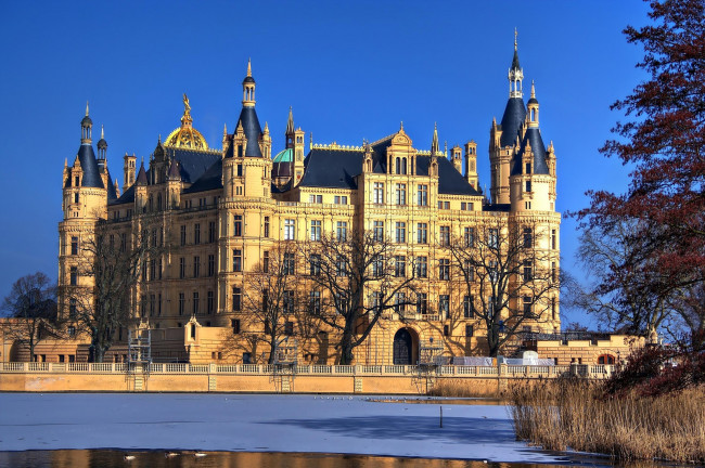 Обои картинки фото города, замок шверин , германия, castle, schwerin