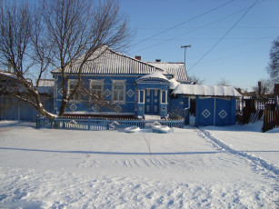 Картинка города -+здания +дома зима домик