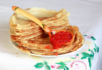 Картинка еда блины +оладьи икра масленница