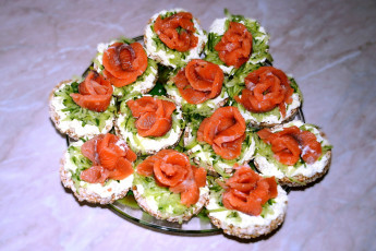 Картинка еда бутерброды +гамбургеры +канапе хлеб семга рыба