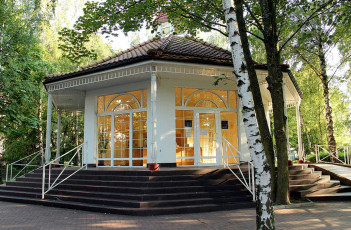 Картинка солнечный+домик города -+здания +дома дом здание город