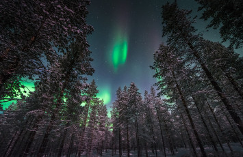 Картинка природа северное+сияние простор