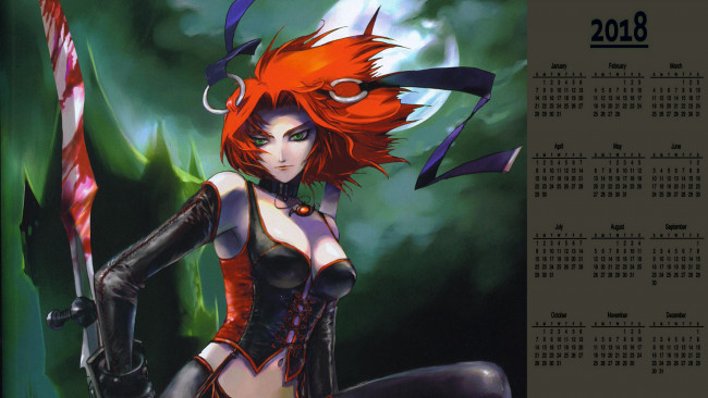 Обои картинки фото календари, видеоигры, луна, оружие, взгляд, девушка