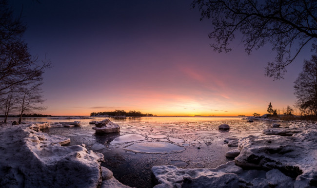 Обои картинки фото природа, восходы, закаты, простор