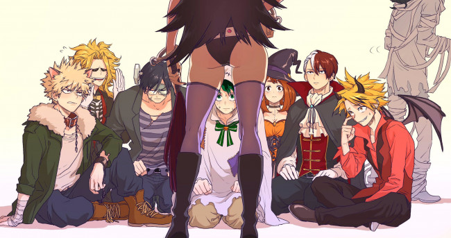 Обои картинки фото аниме, boku no hero academia, моя, геройская, академия