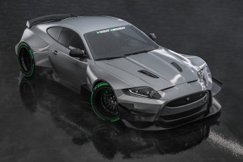 обоя jaguar xk-r widebody, автомобили, 3д, jaguar, xkr, widebody