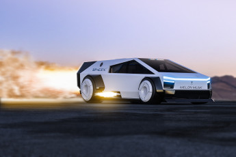 обоя tesla cyber truck, автомобили, 3д, tesla, cyber, truck